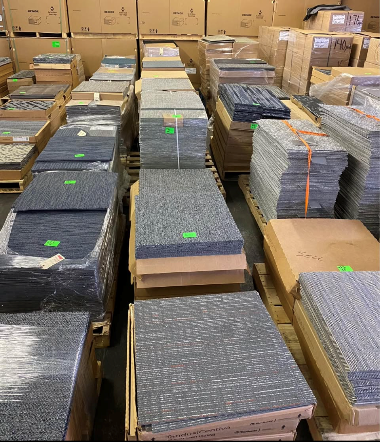 More carpet tile inventory