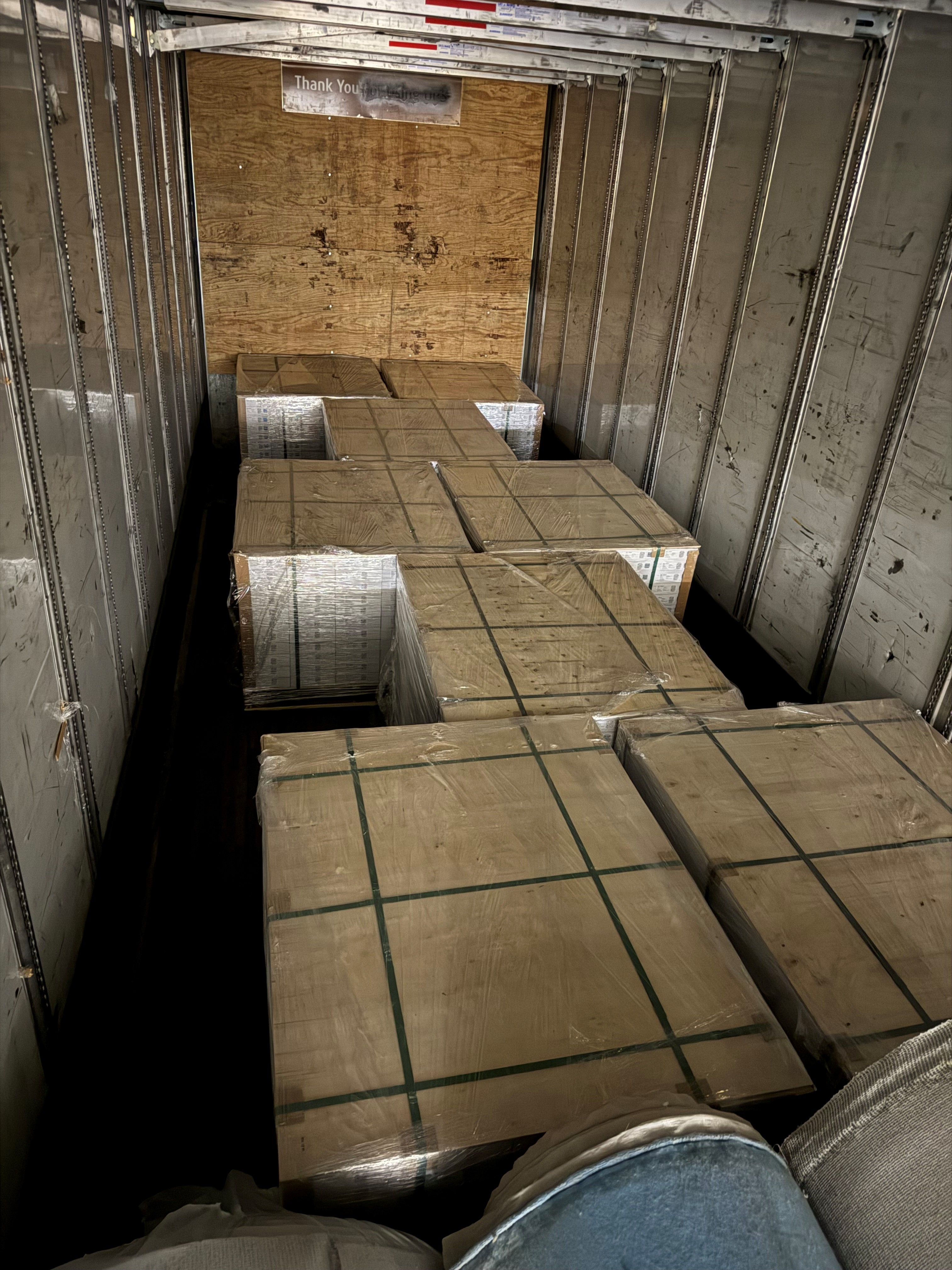 Truckload of LVP flooring